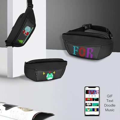 Led Sling Bag, Unisex Programmable Screen LED Display