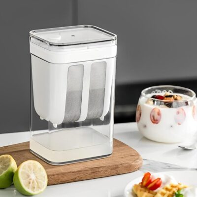 Yogurt Strainer, 1400ml Hung Curd Maker with Fine Mesh