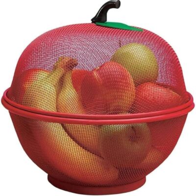 Fruit Basket with Lid & Net Cover