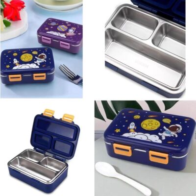 Thermal Insulated Lunch Box Leak Proof (3 Compartments)