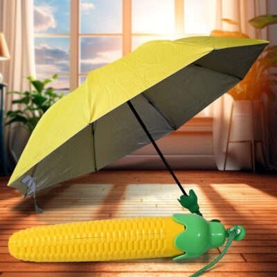 VEGETABLE SHAPED FOLDING UMBRELLA, PLASTIC CASE